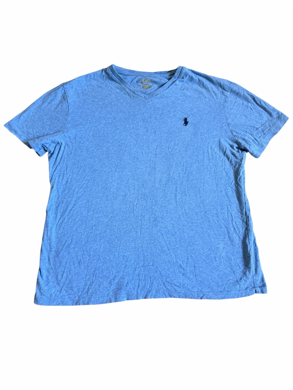 Polo Ralph Lauren Light Blue Classic Fit V-Neck Short Sleeve Everyday Tee M